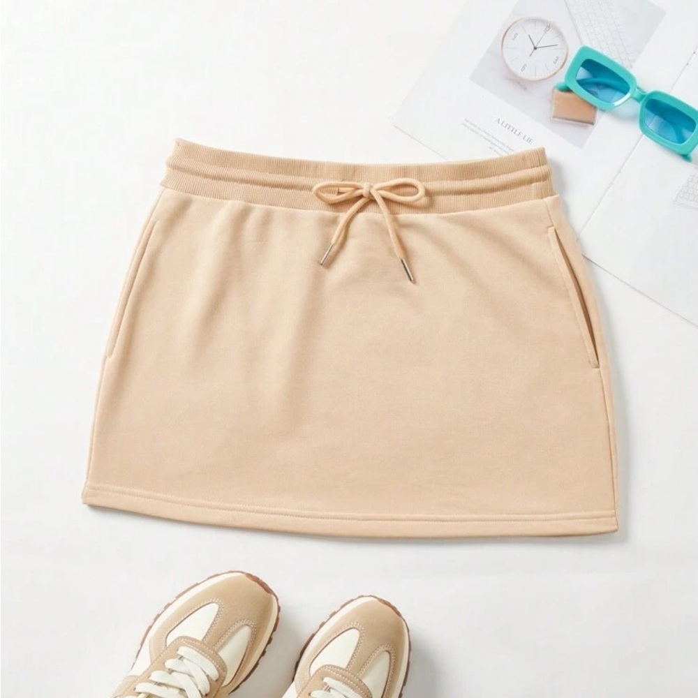 Cream Beige Or Brown Casual Active Women's Skirt